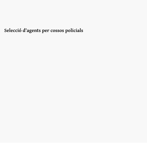 Selecció d’agents per cossos policials